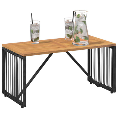 Buiten Tafel Zwart en Bruin 80 x 40 x 40 cm poly rattan