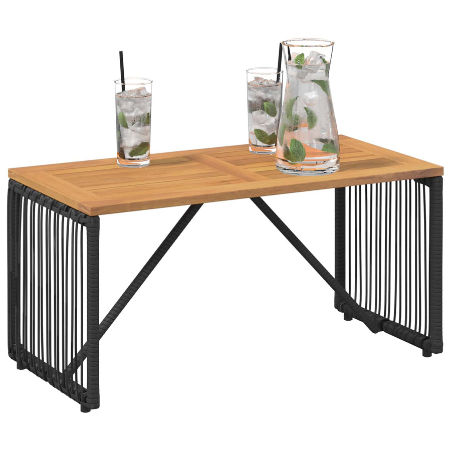 Buiten Tafel Zwart en Bruin 80 x 40 x 40 cm poly rattan
