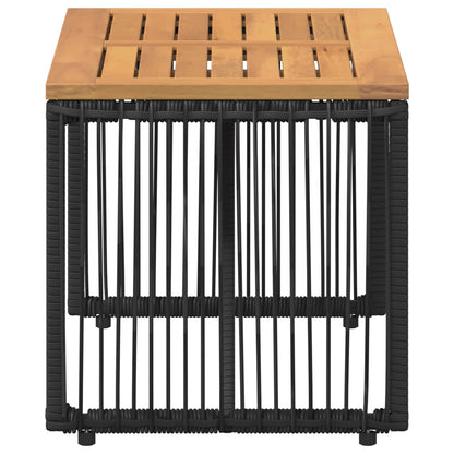 Buiten Tafel Zwart en Bruin 80 x 40 x 40 cm poly rattan