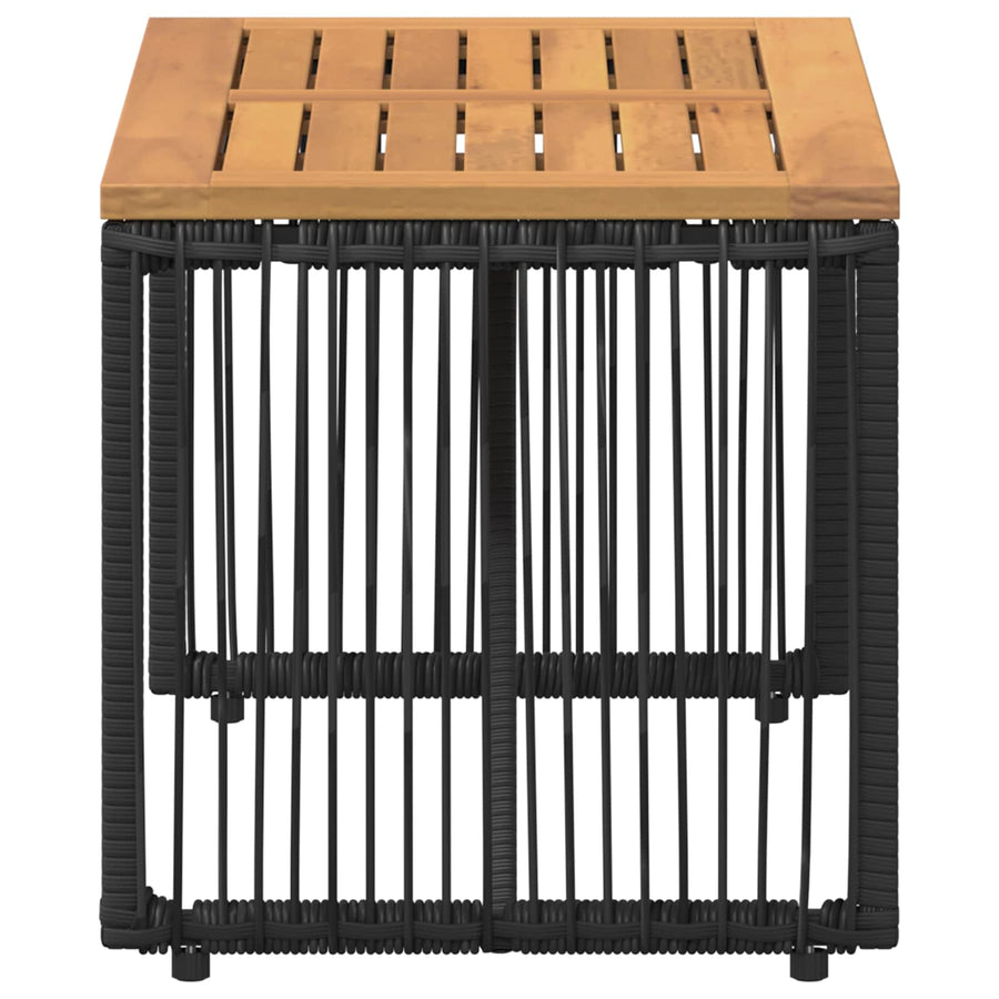 Buiten Tafel Zwart en Bruin 80 x 40 x 40 cm poly rattan