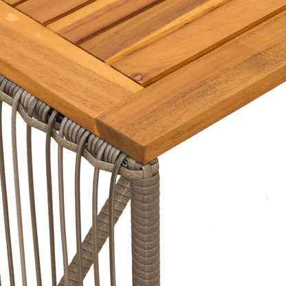 Buiten Tafel Grijs en Bruin 80 x 40 x 40 cm poly rattan