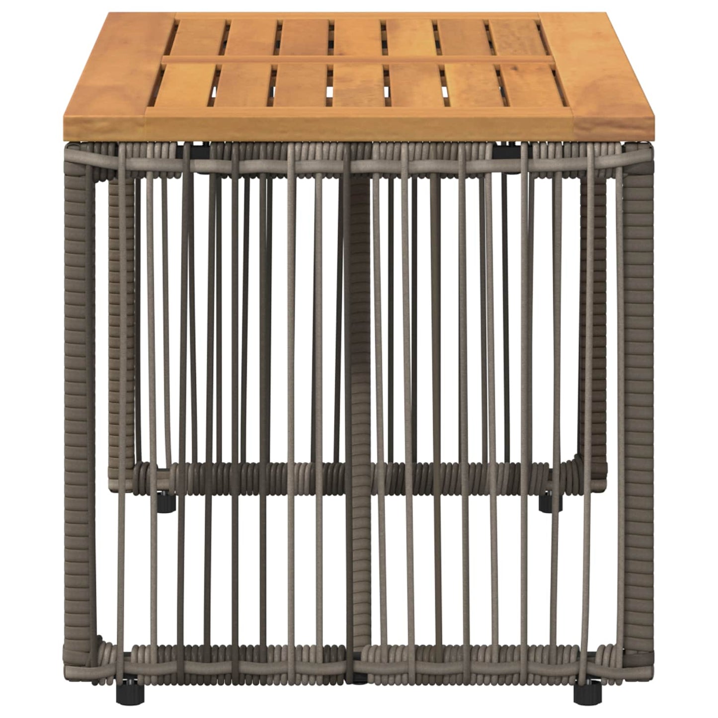 Buiten Tafel Grijs en Bruin 80 x 40 x 40 cm poly rattan