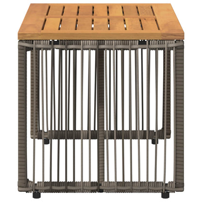 Buiten Tafel Grijs en Bruin 80 x 40 x 40 cm poly rattan
