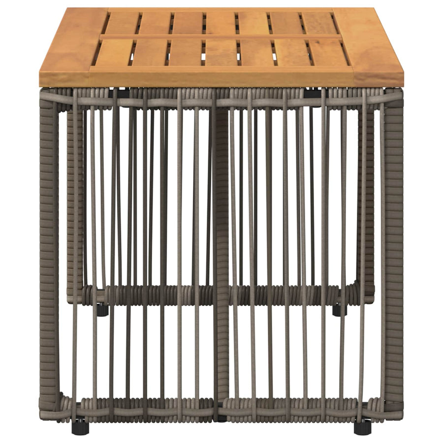 Buiten Tafel Grijs en Bruin 80 x 40 x 40 cm poly rattan