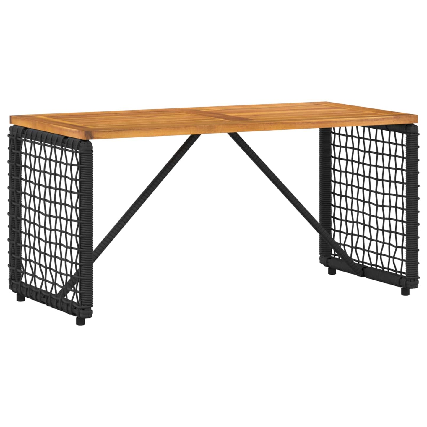 Buitenmeubelset met kussen 4 pcs Zwart en Cream Wit