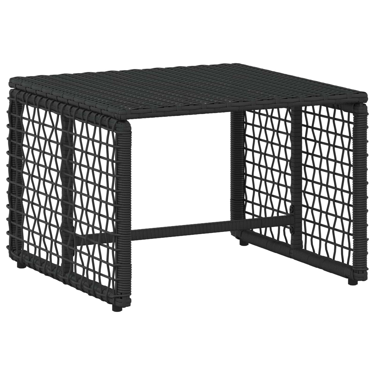 Buitenmeubelset met kussen 5 pcs Zwart en Wit