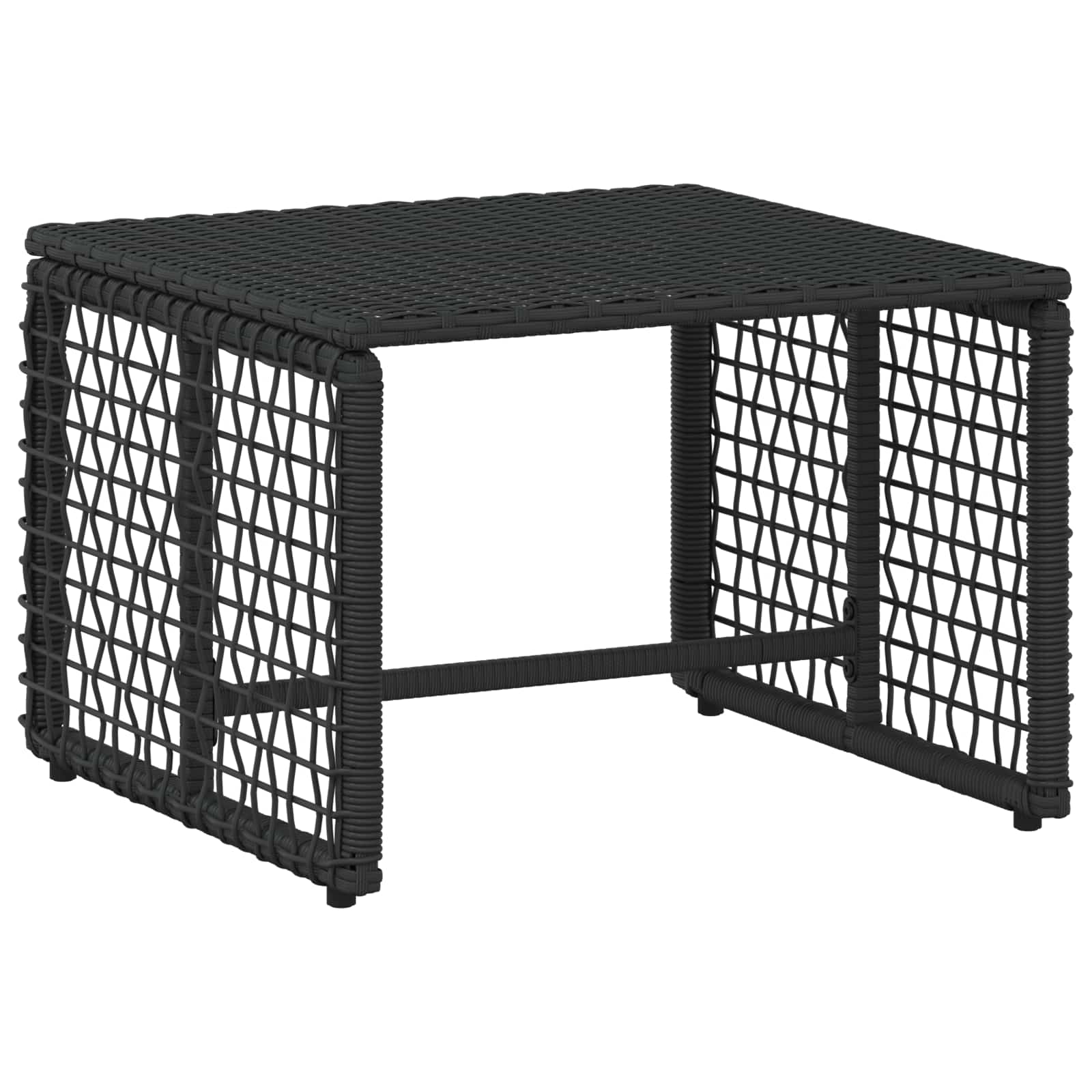 Buitenmeubelset met kussen 5 pcs Zwart en Wit