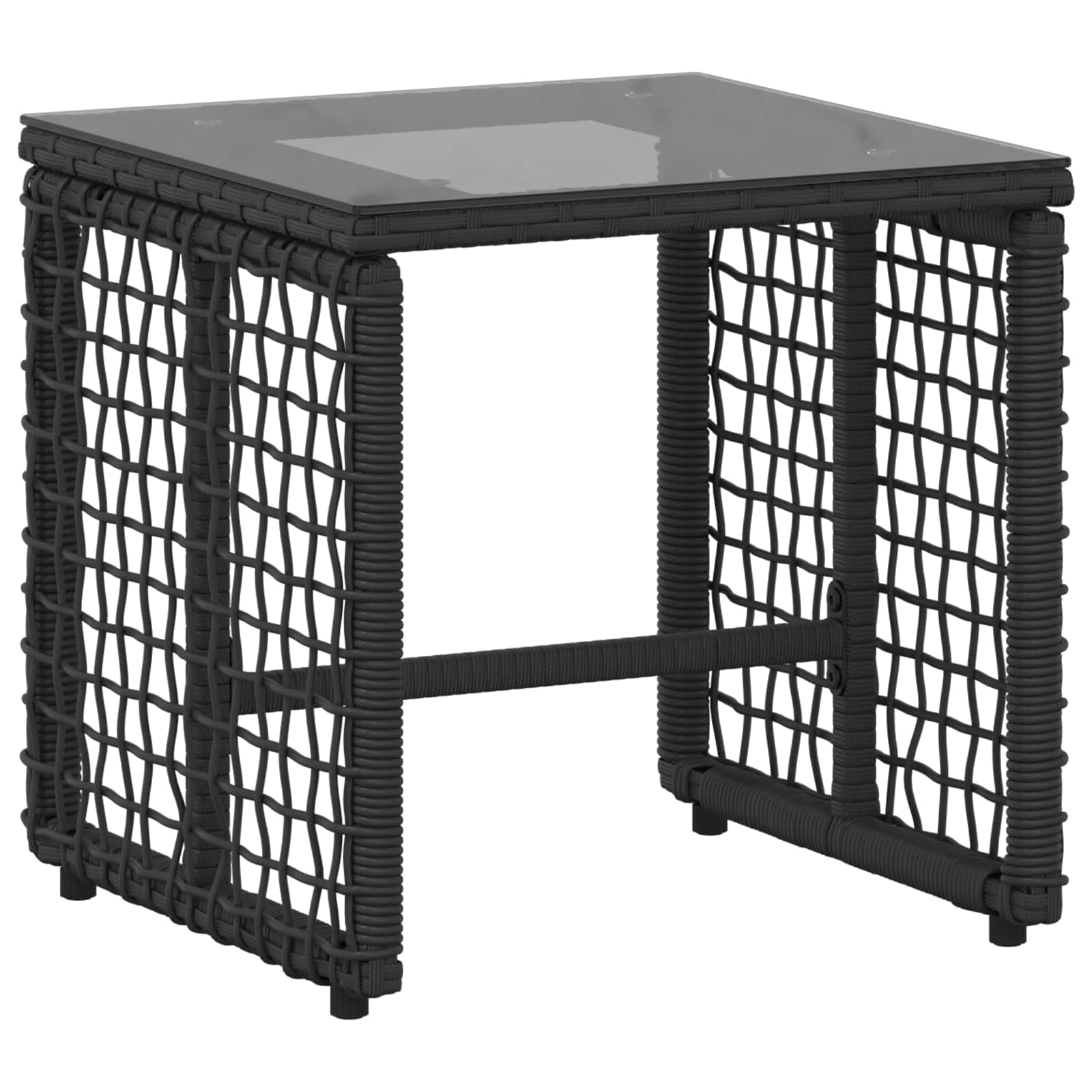 Buitenmeubelset met kussen 5 pcs Zwart en Wit