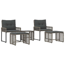 Buitenmeubelset met kussen 5 pcs Grijs