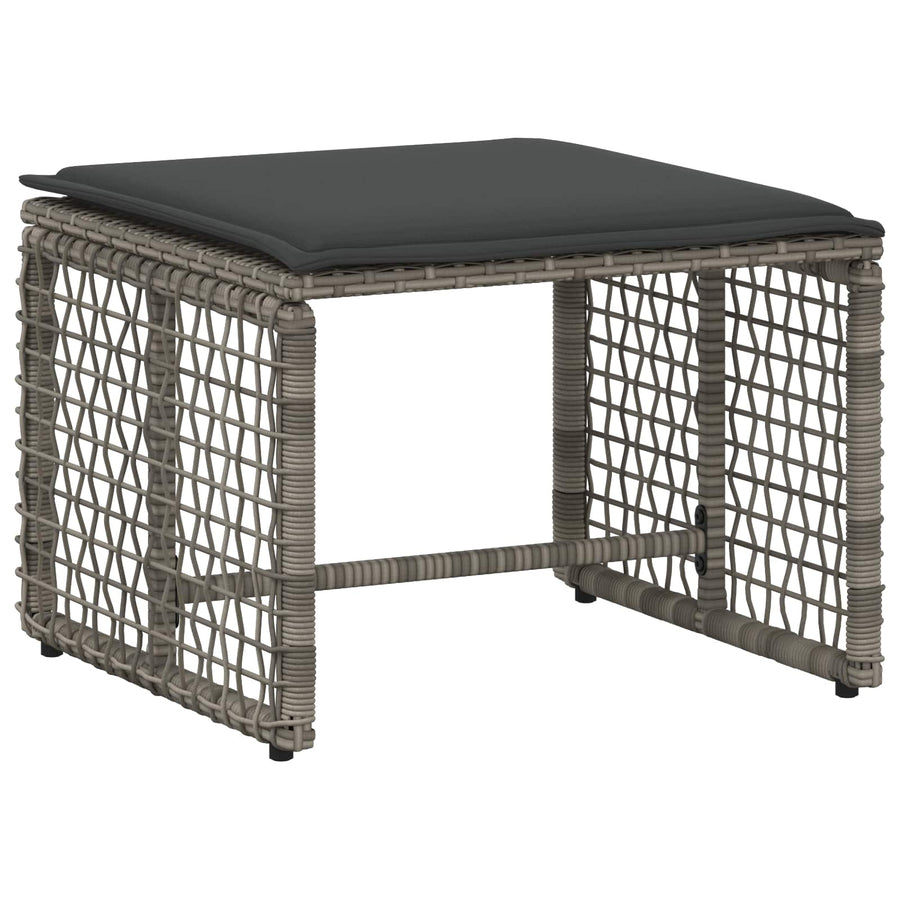 Buitenmeubelset met kussen 5 pcs Grijs