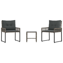 Buitenmeubelset met kussen 3 pcs Grijs