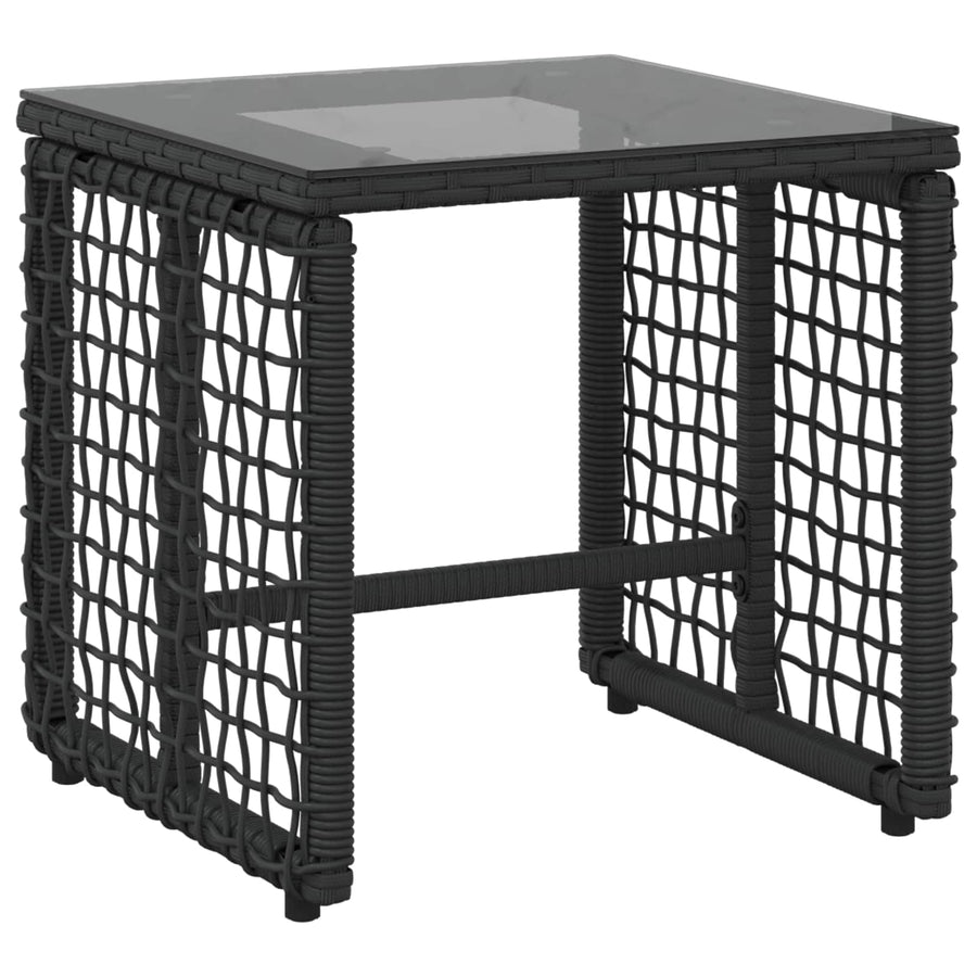 Buitenmeubelset met kussen 3 pcs Zwart en Turquoise