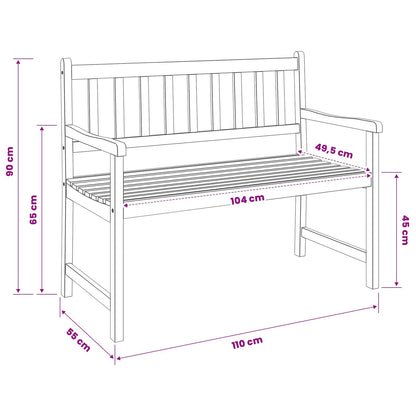 Tuinbank 2-Aantal zitplaatsen 110 x 55 x 90 cm