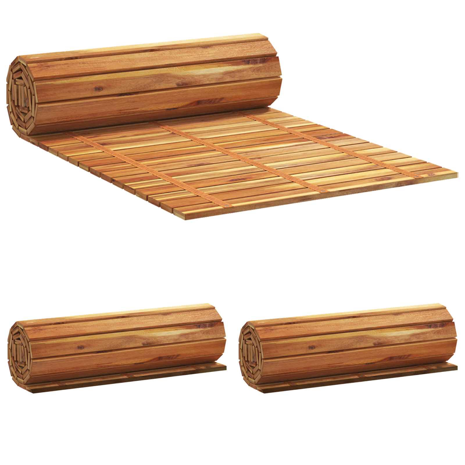 Tuinpad 3 st Naturel 200 x 50 cm Massief Acaciahout