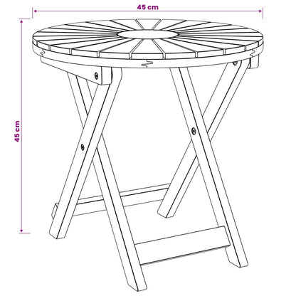 Bistrotafel Naturel Ø45 x 45 cm Massief Acaciahout