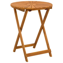 Vouw Tuin Tafel Naturel Ø60 x 75 cm Massief Acaciahout