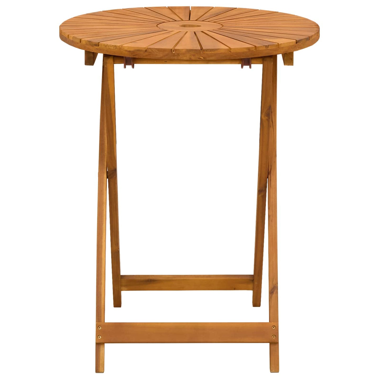 Vouw Tuin Tafel Naturel Ø60 x 75 cm Massief Acaciahout