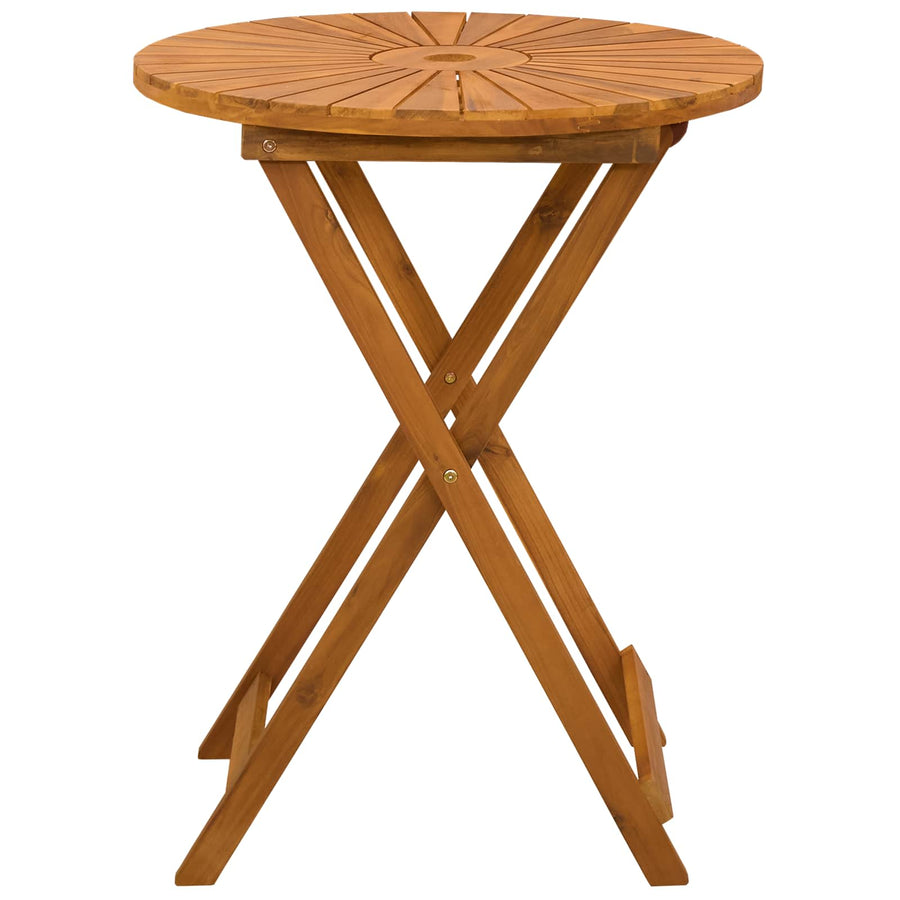 Vouw Tuin Tafel Naturel Ø60 x 75 cm Massief Acaciahout