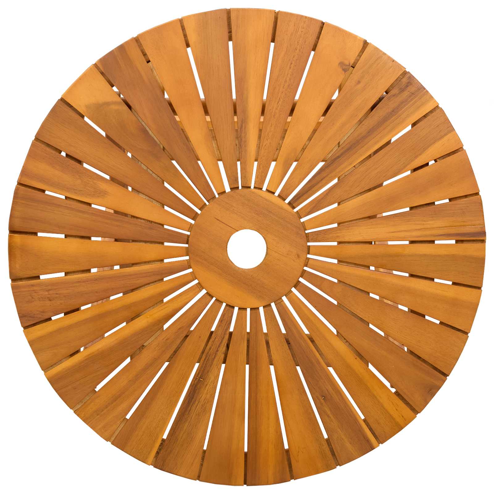 Vouw Tuin Tafel Naturel Ø60 x 75 cm Massief Acaciahout