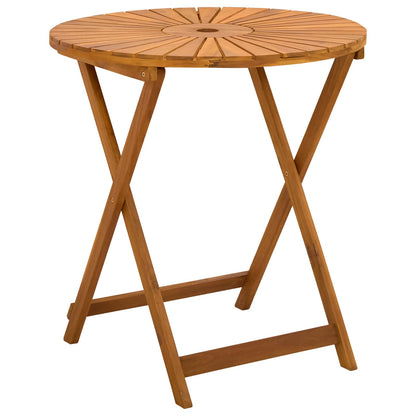 Vouw Tuin Tafel Naturel Ø70 x 75 cm Massief Acaciahout