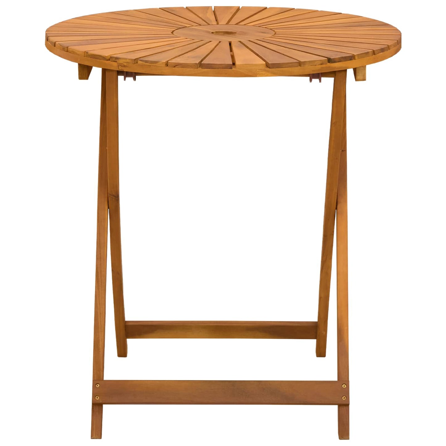 Vouw Tuin Tafel Naturel Ø70 x 75 cm Massief Acaciahout