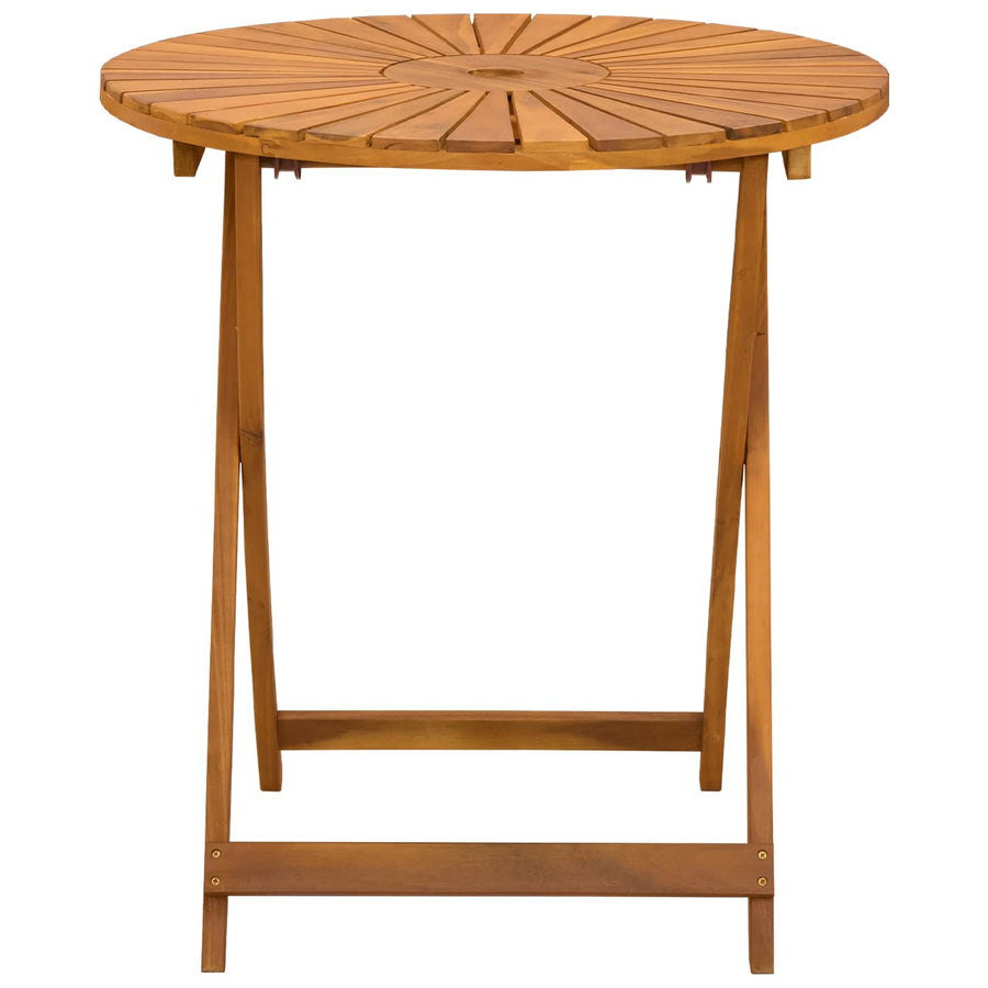 Vouw Tuin Tafel Naturel Ø70 x 75 cm Massief Acaciahout