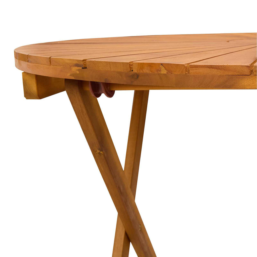 Inklapbare tuintafel Naturel Ø90 x 75 cm Massief Acaciahout