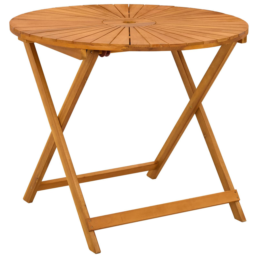 Inklapbare tuintafel Naturel Ø90 x 75 cm Massief Acaciahout