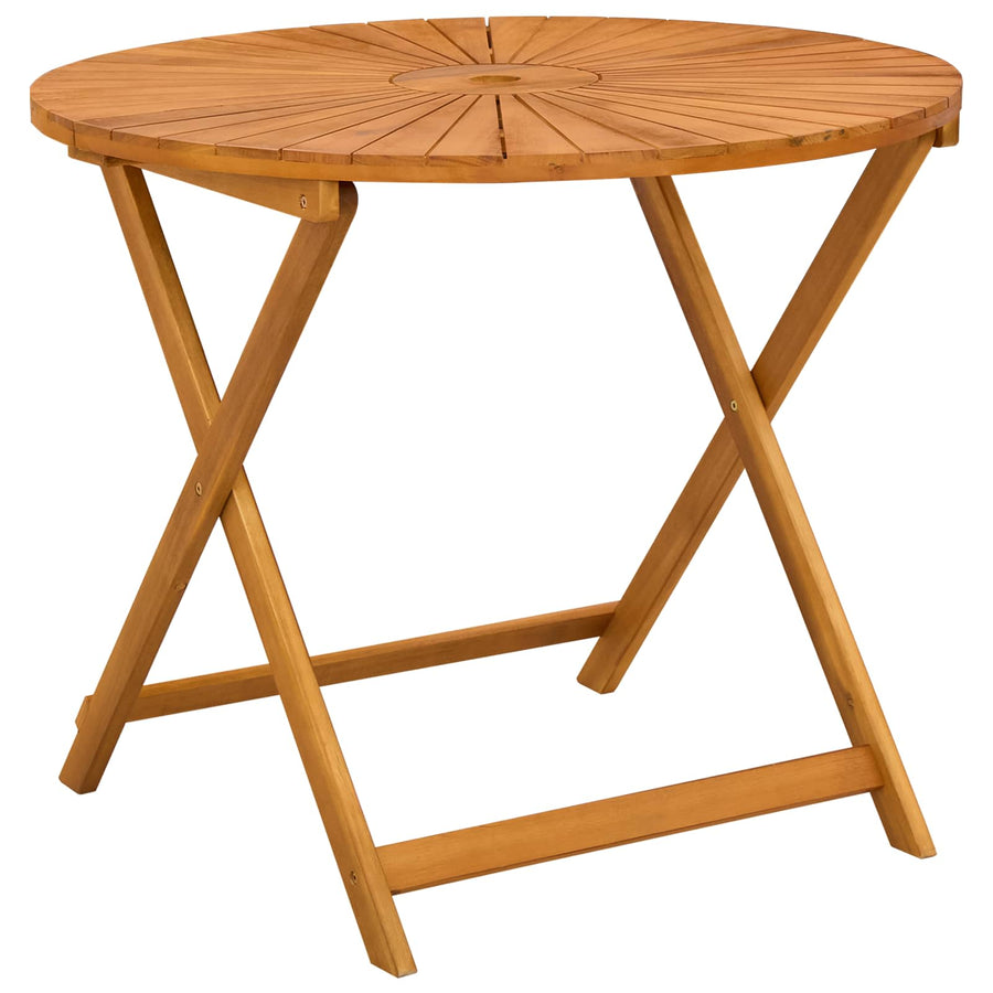 Inklapbare tuintafel Naturel Ø90 x 75 cm Massief Acaciahout