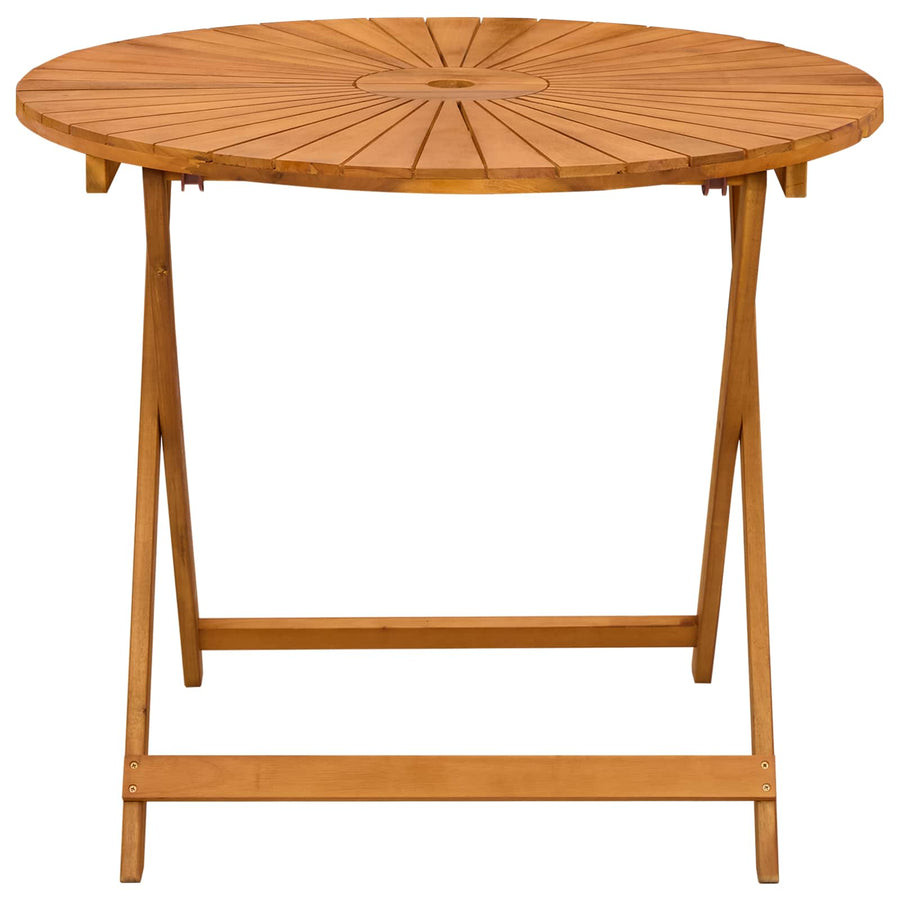 Inklapbare tuintafel Naturel Ø90 x 75 cm Massief Acaciahout
