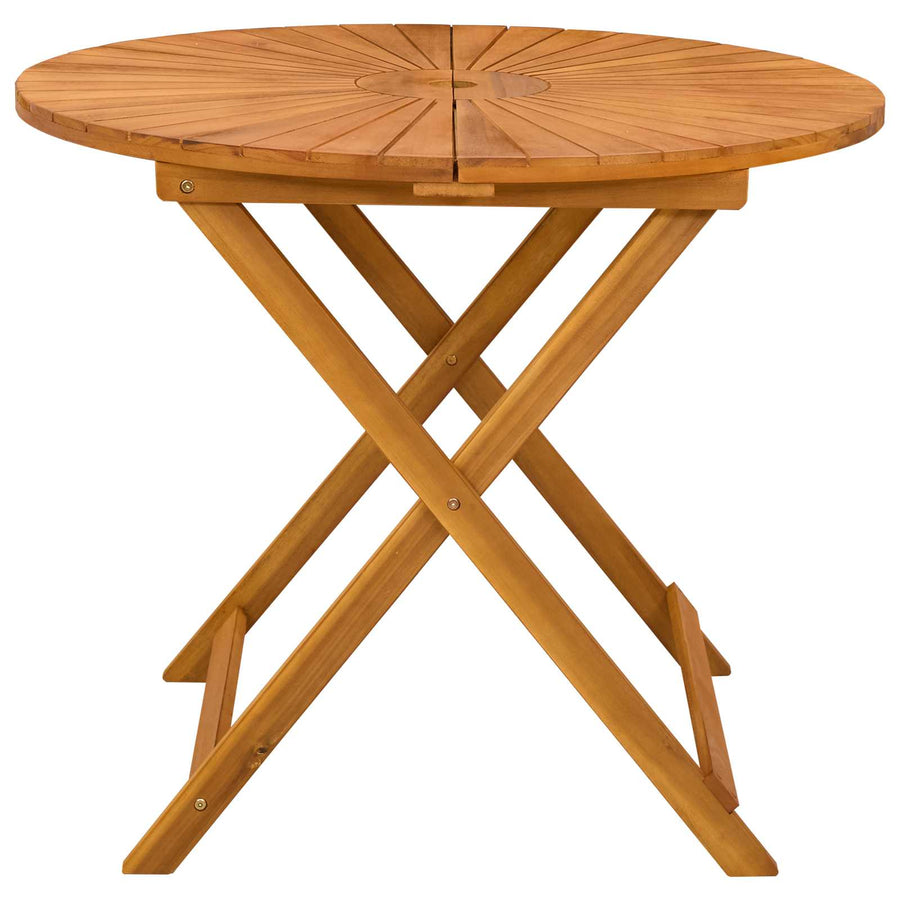 Inklapbare tuintafel Naturel Ø90 x 75 cm Massief Acaciahout