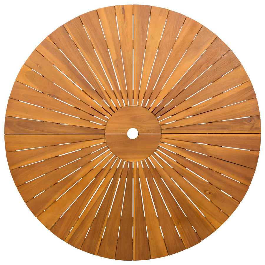 Vouw Tuin Tafel Naturel Ø110 x 75 cm Massief Acaciahout
