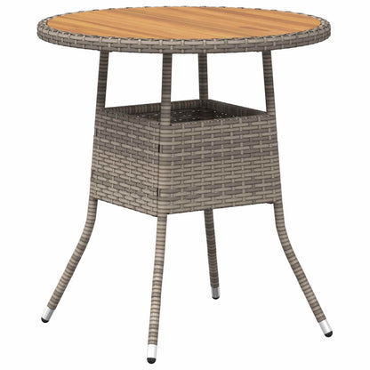 Dinertafel Grijs en Acacia 70 x 70 x 73 cm Massief Acaciahout