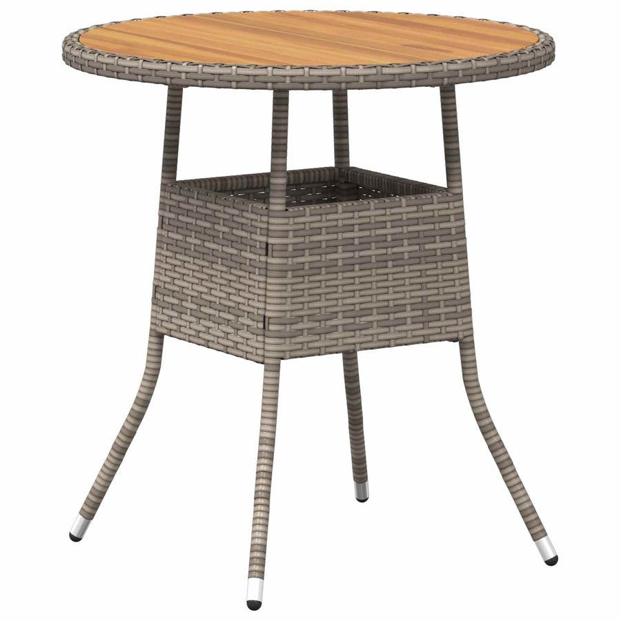Dinertafel Grijs en Acacia 70 x 70 x 73 cm Massief Acaciahout