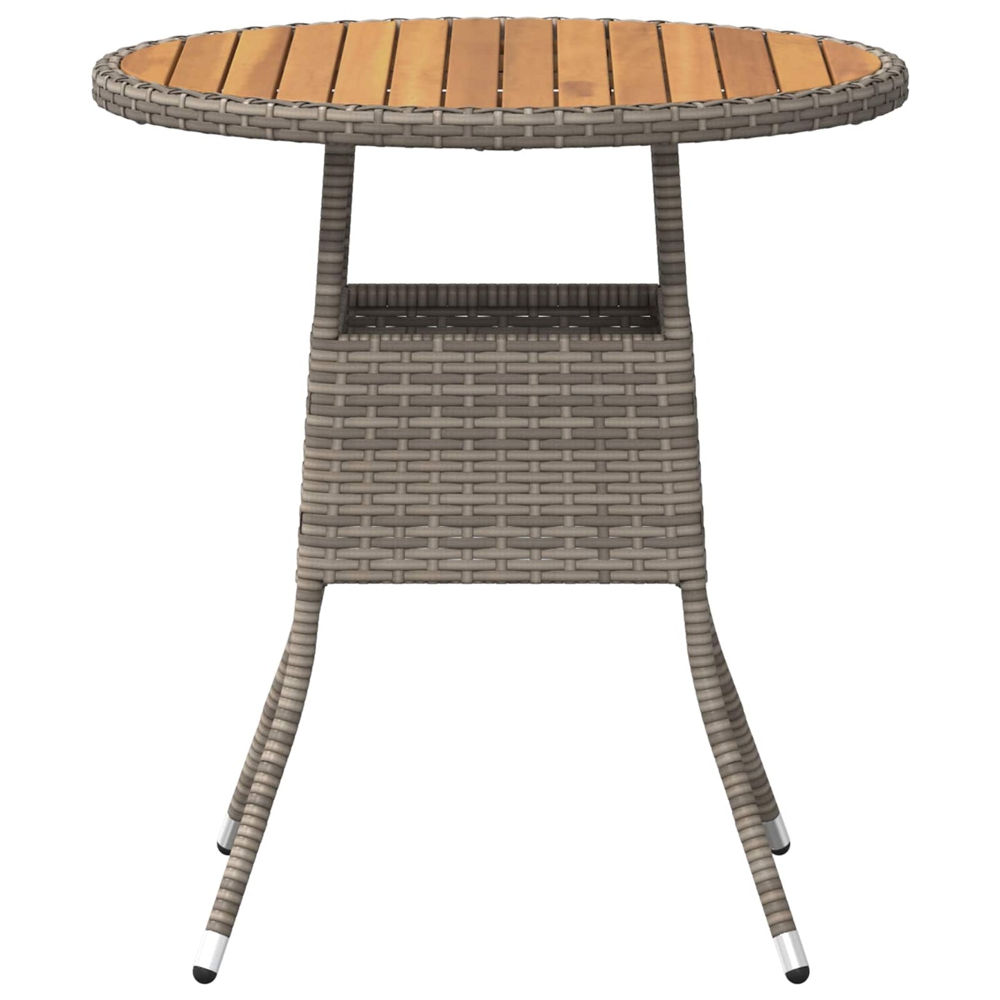 Dinertafel Grijs en Acacia 70 x 70 x 73 cm Massief Acaciahout