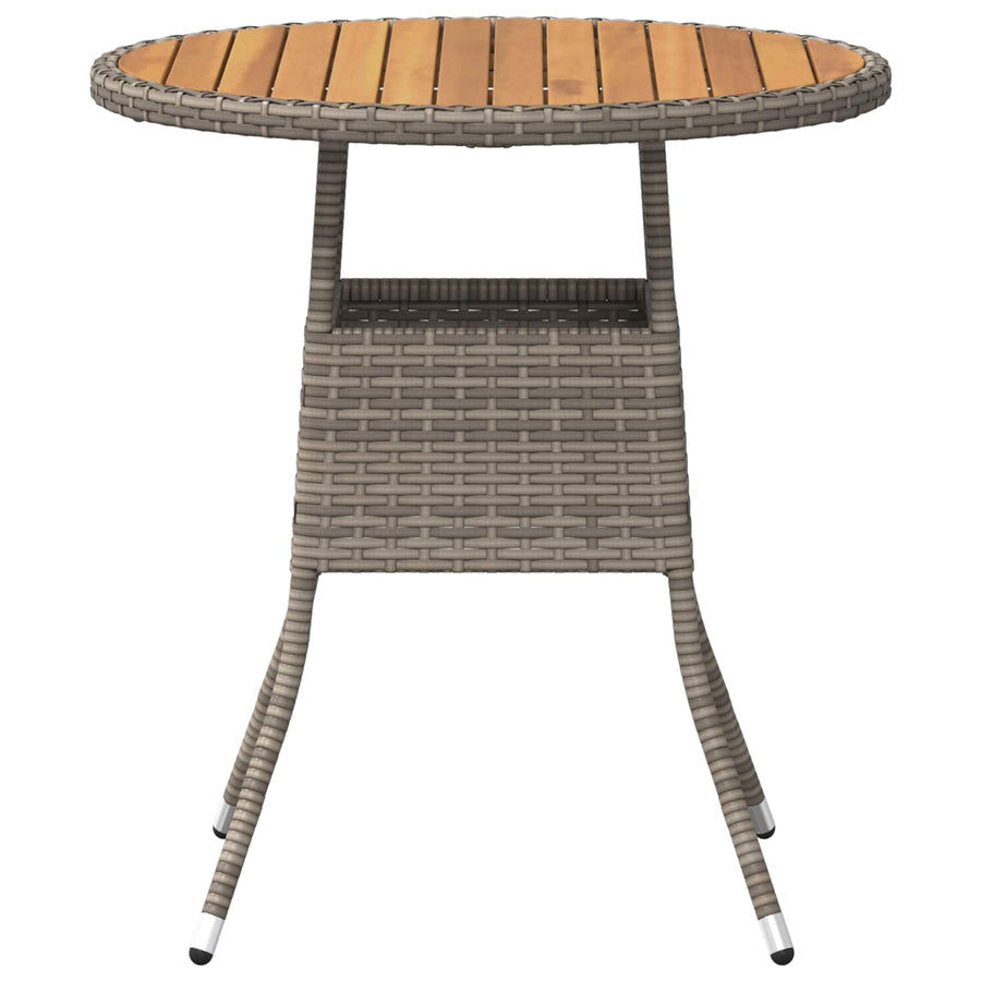 Dinertafel Grijs en Acacia 70 x 70 x 73 cm Massief Acaciahout