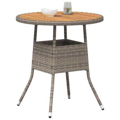 Dinertafel Grijs en Acacia 70 x 70 x 73 cm Massief Acaciahout