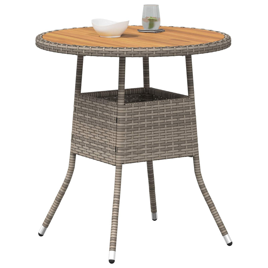 Dinertafel Grijs en Acacia 70 x 70 x 73 cm Massief Acaciahout