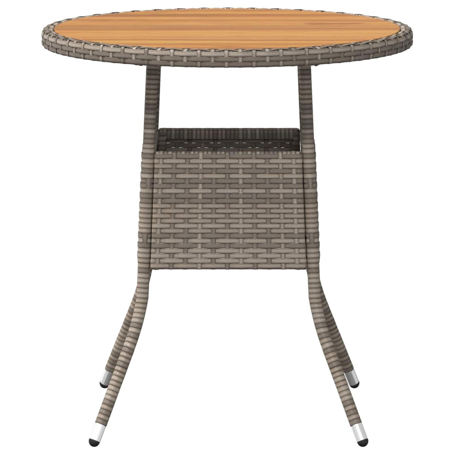 Dinertafel Grijs en Acacia 70 x 70 x 73 cm Massief Acaciahout