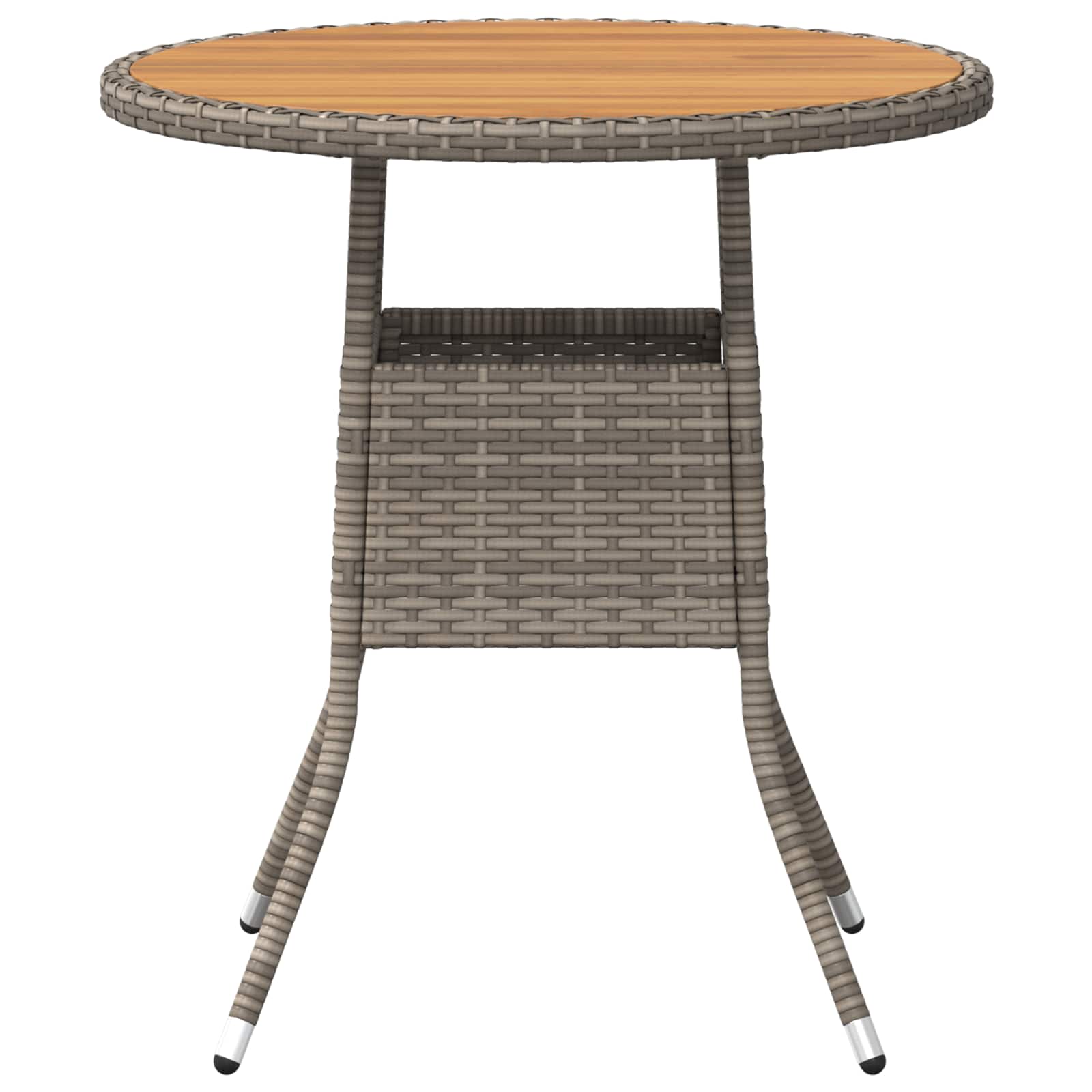 Dinertafel Grijs en Acacia 70 x 70 x 73 cm Massief Acaciahout