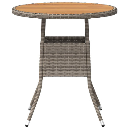 Dinertafel Grijs en Acacia 70 x 70 x 73 cm Massief Acaciahout