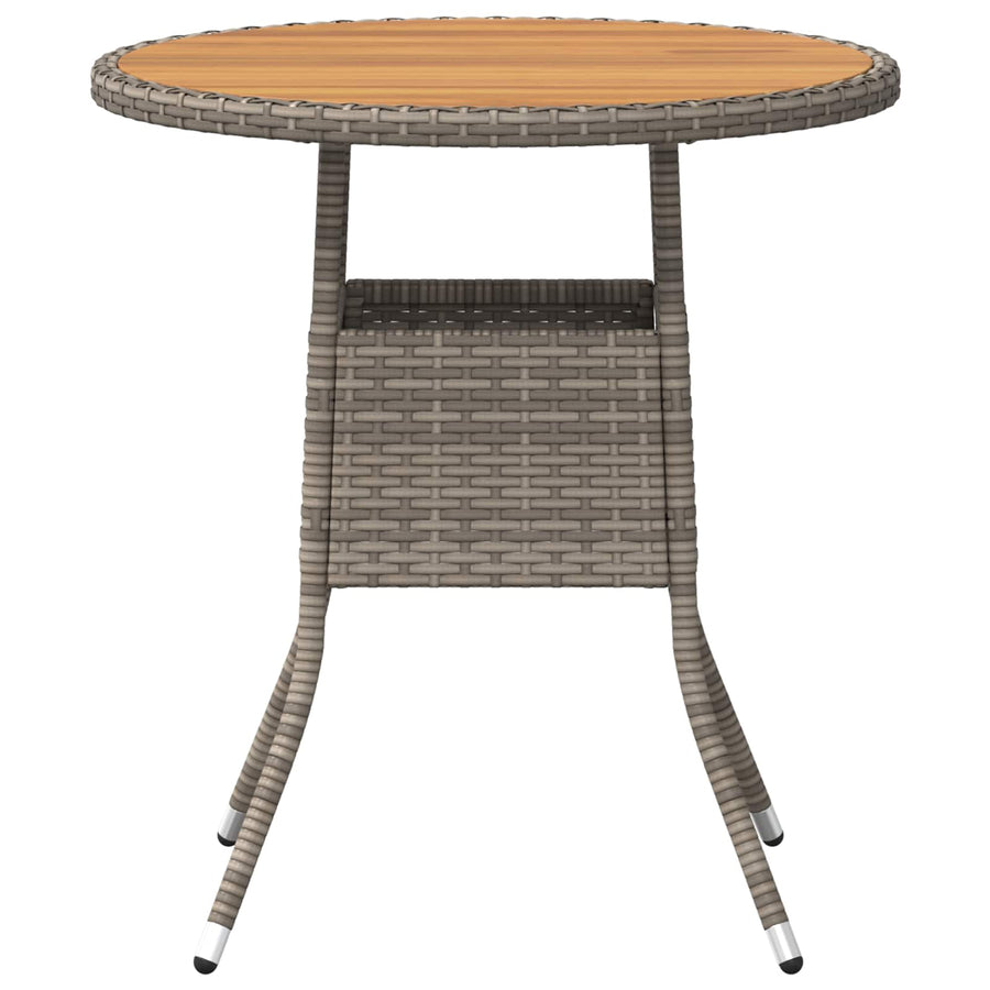Dinertafel Grijs en Acacia 70 x 70 x 73 cm Massief Acaciahout