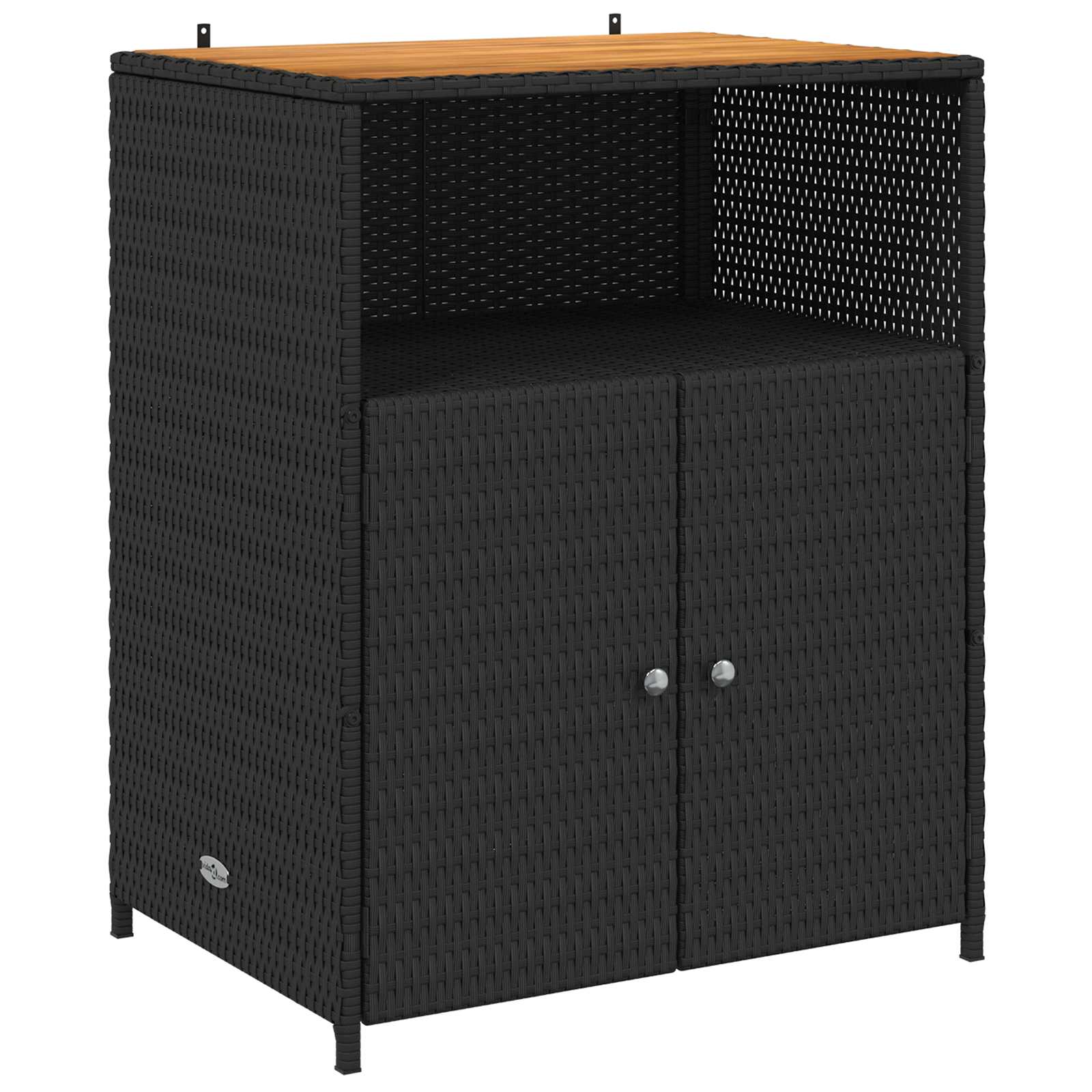 Kast met plank Zwart 70 x 50 x 87 cm Polyester en Roly Ratten