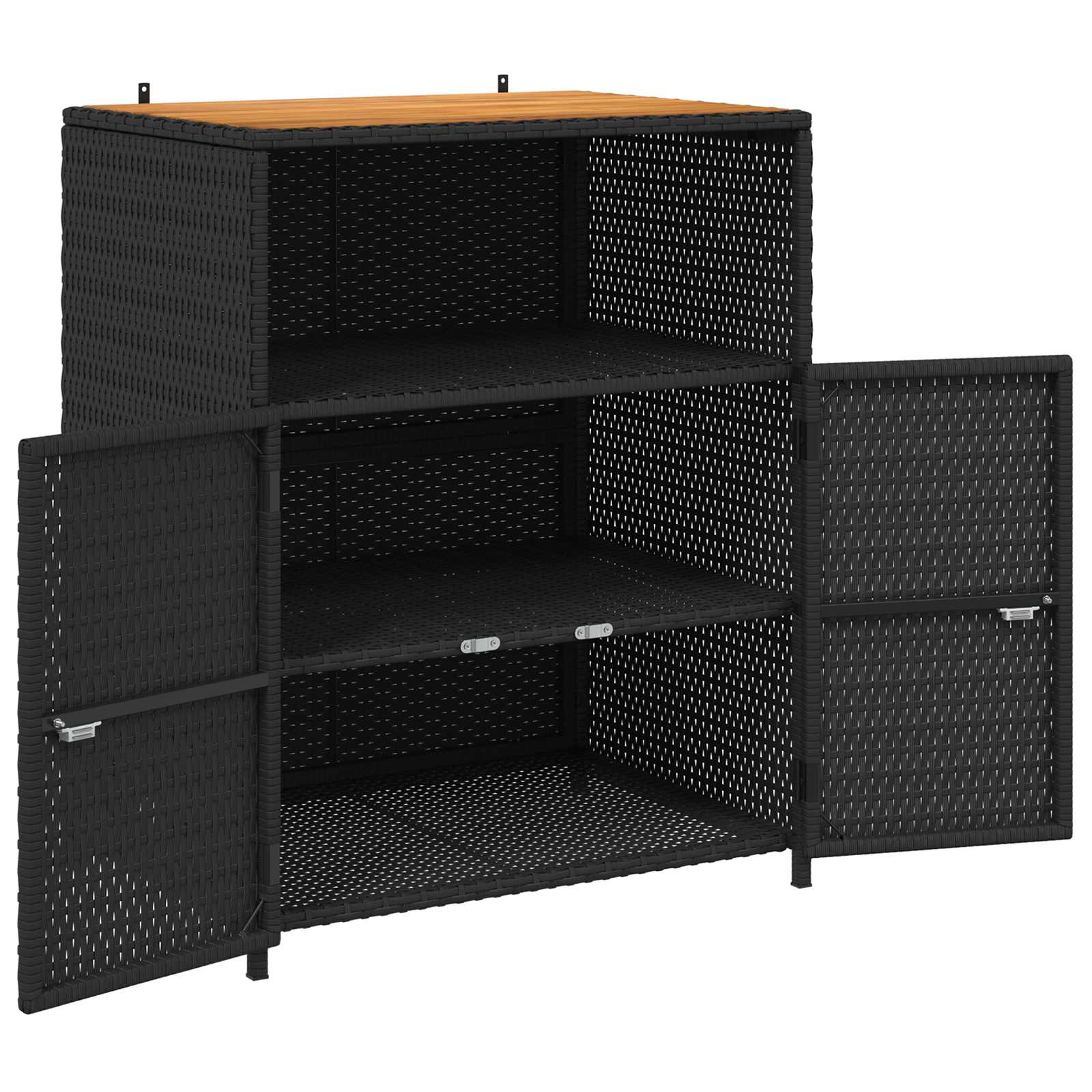 Kast met plank Zwart 70 x 50 x 87 cm Polyester en Roly Ratten