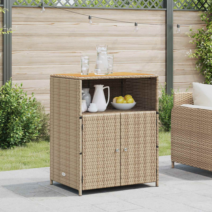 Kast met plank Beige 70 x 50 x 87 cm Polyester en Roly Ratten