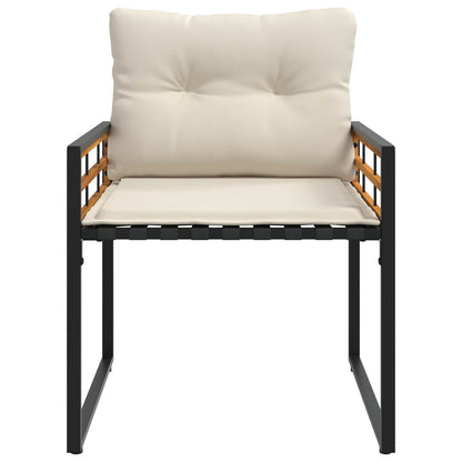 Buitenmeubelset Met Kussen 4 Pcs Crème Crèmewit Bank +2x stoel +tafel