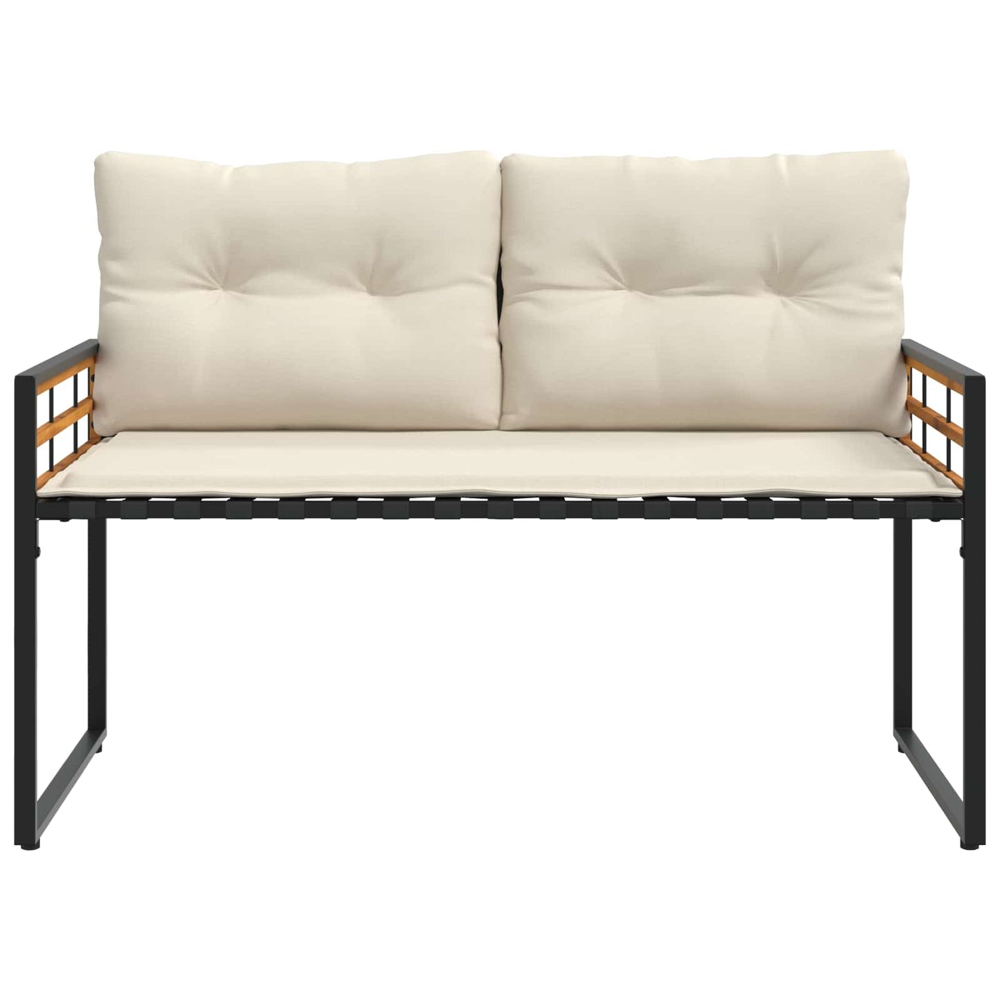Buitenmeubelset Met Kussen 4 Pcs Crème Crèmewit Bank +2x stoel +tafel