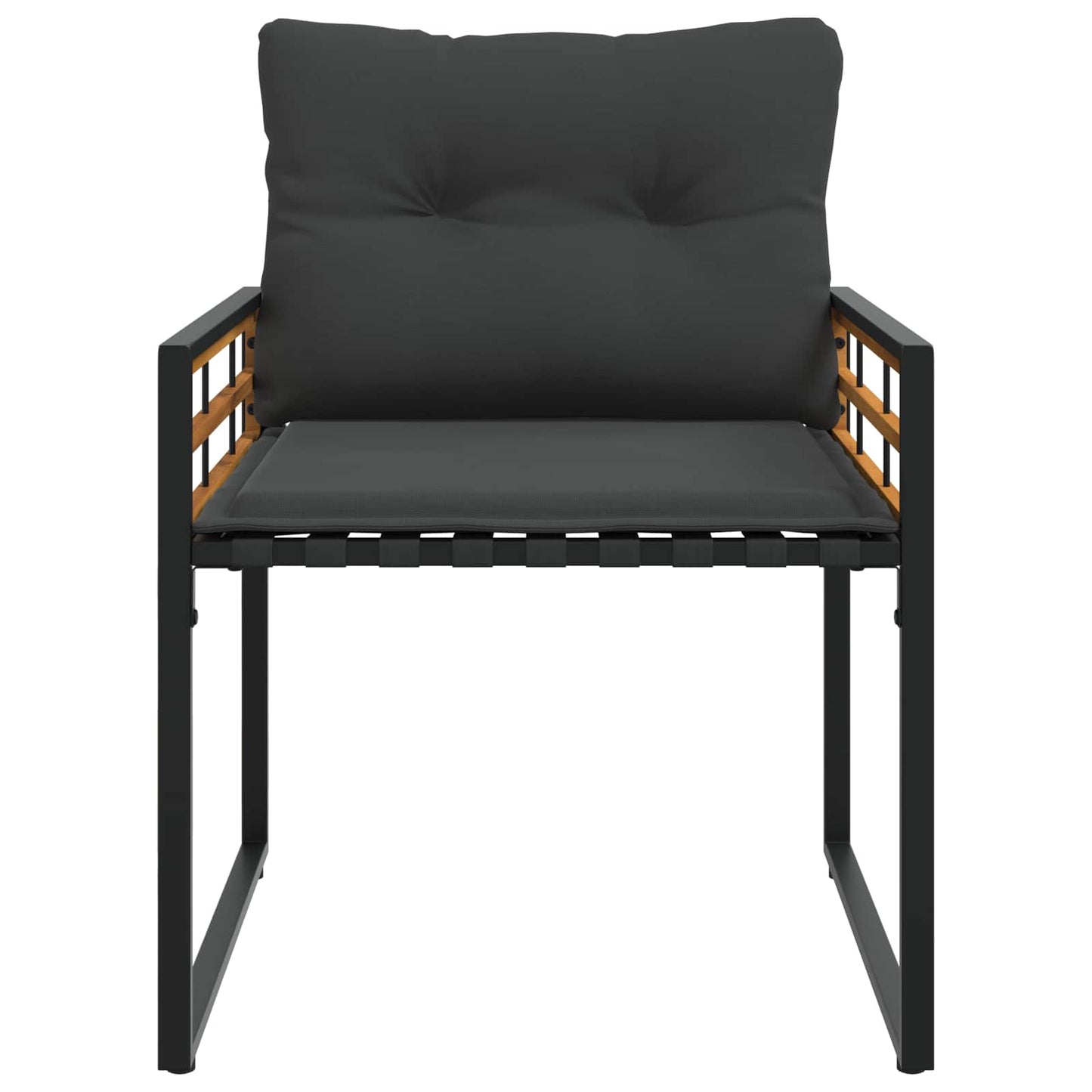 Buitenmeubelset Met Kussen 4 Pcs Middelgrijs Donkergrijs Bank +2x stoel +tafel
