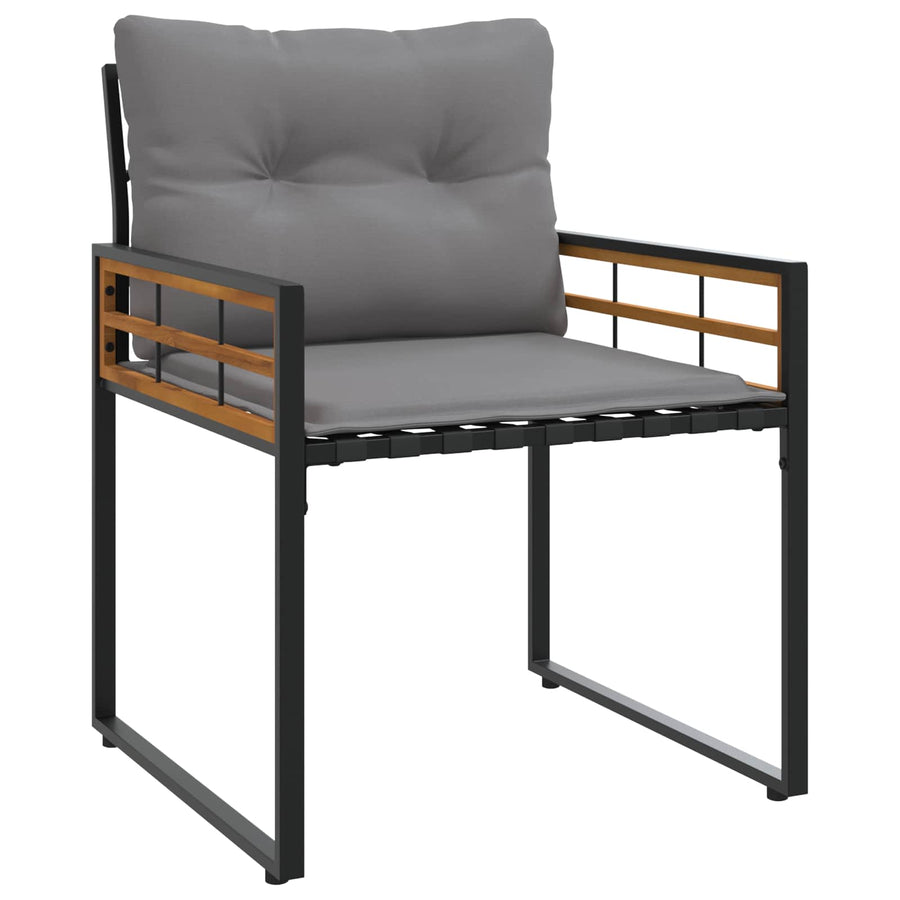 Buitenmeubelset Met Kussen 4 Pcs Lichtgrijs Bank +2x stoel +tafel