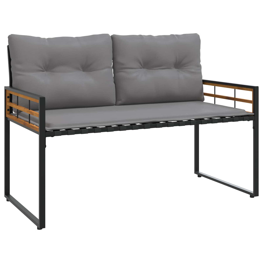 Buitenmeubelset Met Kussen 4 Pcs Lichtgrijs Bank +2x stoel +tafel